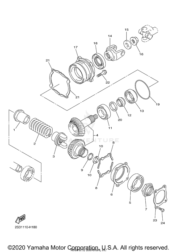 Middle Drive Gear Schematic