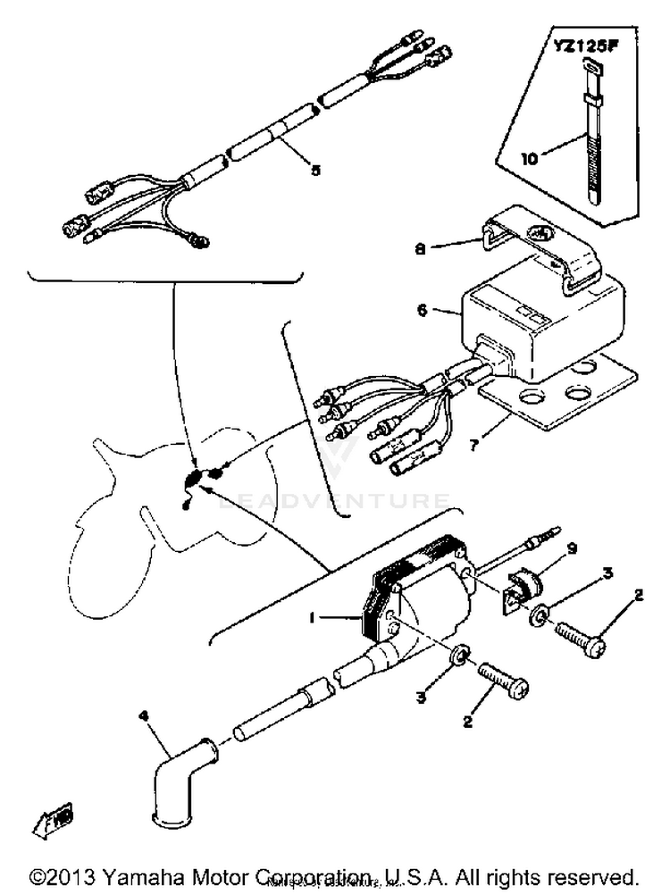Electrical Yz125e - F Schematic