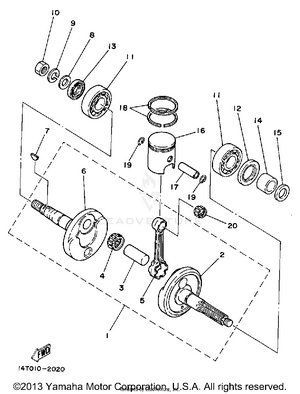 Crankshaft Piston Schematic