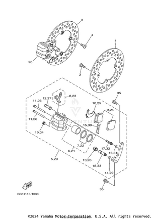 Front Brake Caliper Schematic
