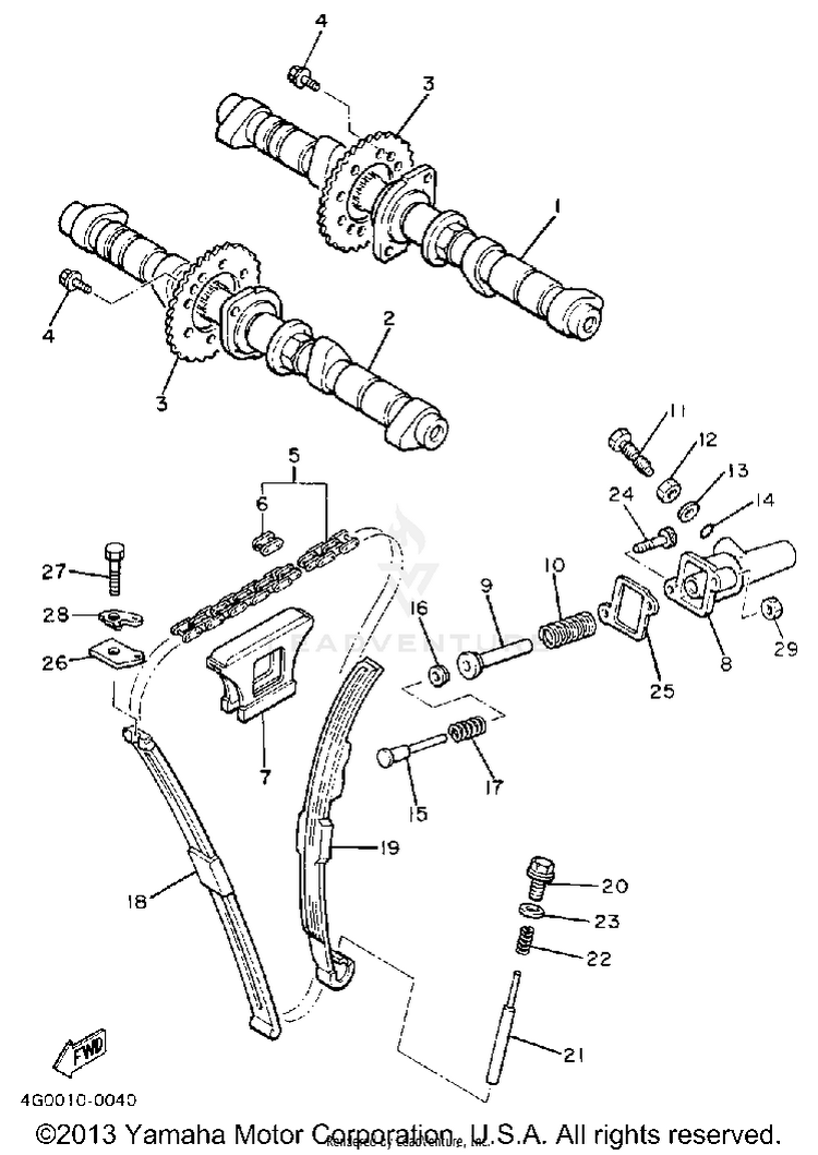 Camshaft Chain Schematic