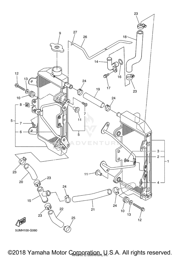 Radiator Hose Schematic