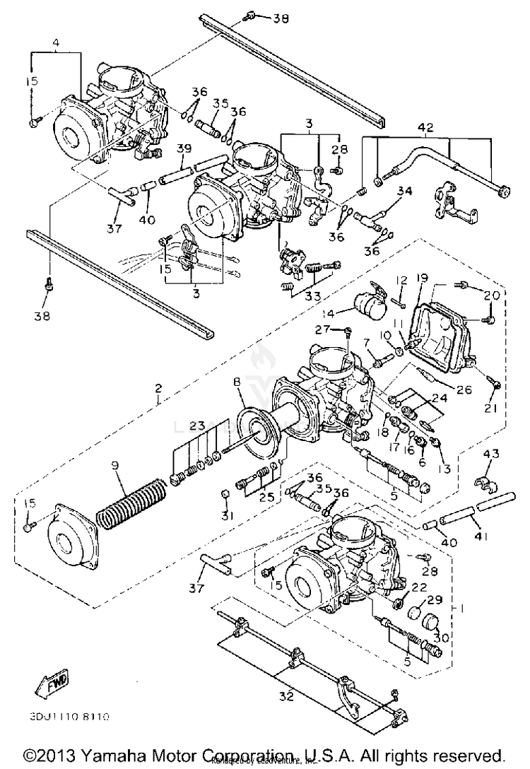 Carburetor Noncalifornia Model Schematic