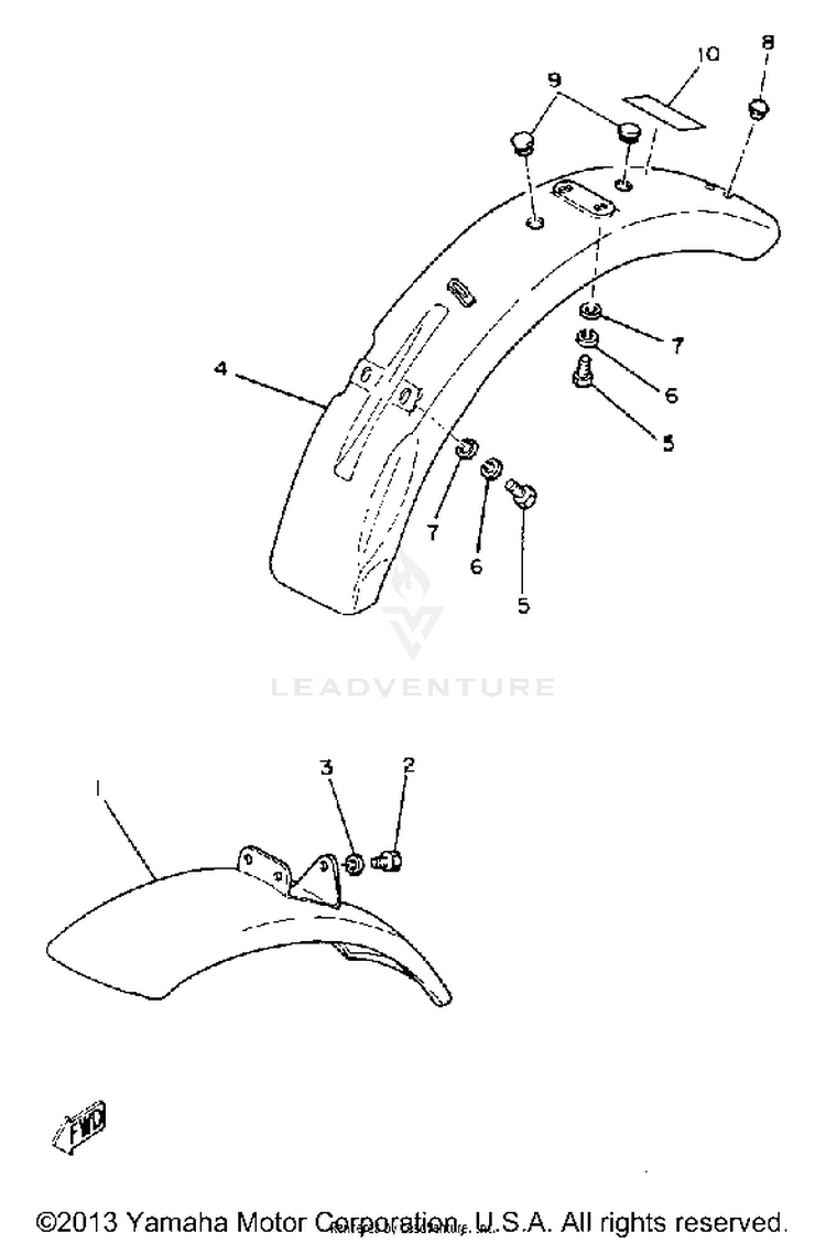 Front Fender-Rear Fender Schematic