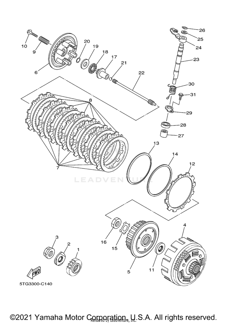 Clutch YFZ450 SPECIAL EDITI - YFZ450SPX - 2008 Schematic
