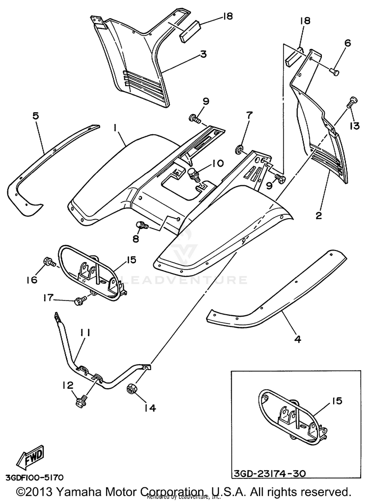 Front Fender Schematic