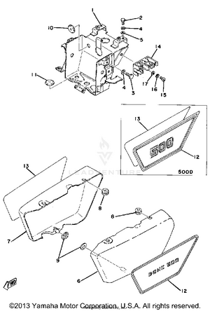 Battery Box - Side Cover Schematic