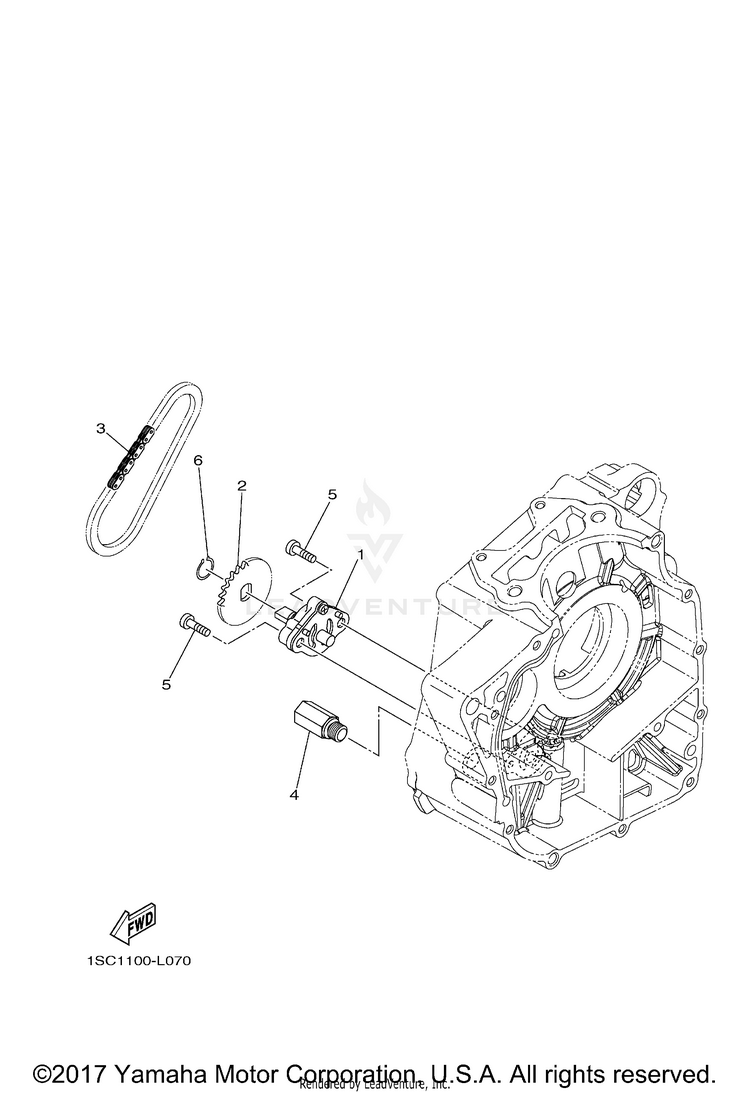 Oil Pump GRIZZLY 300 - YFM30GBGR - 2012 Schematic