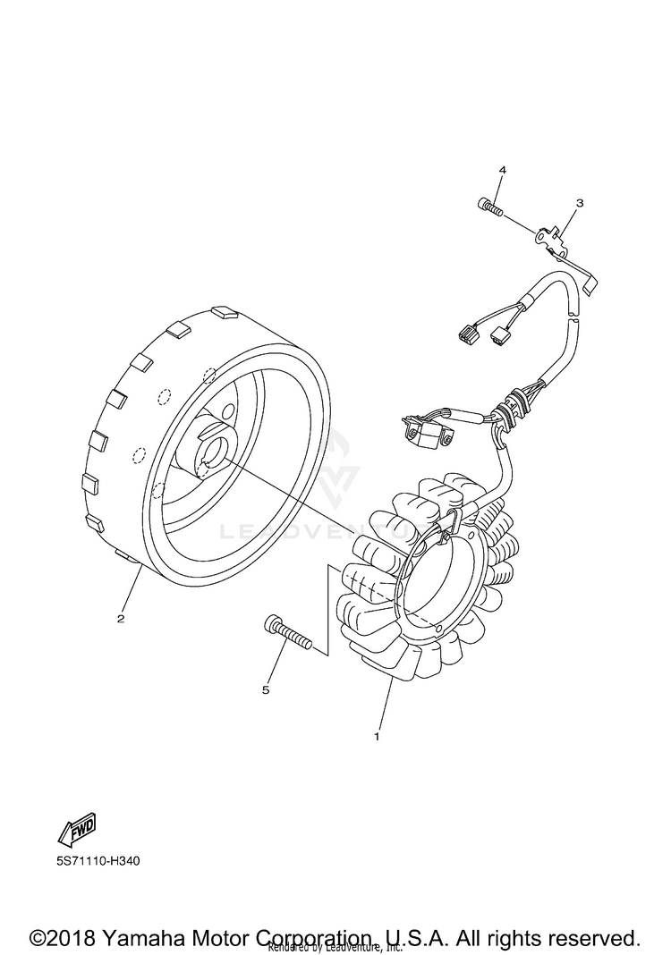 Generator V STAR 950 - XVS95YCL - 2009 Schematic