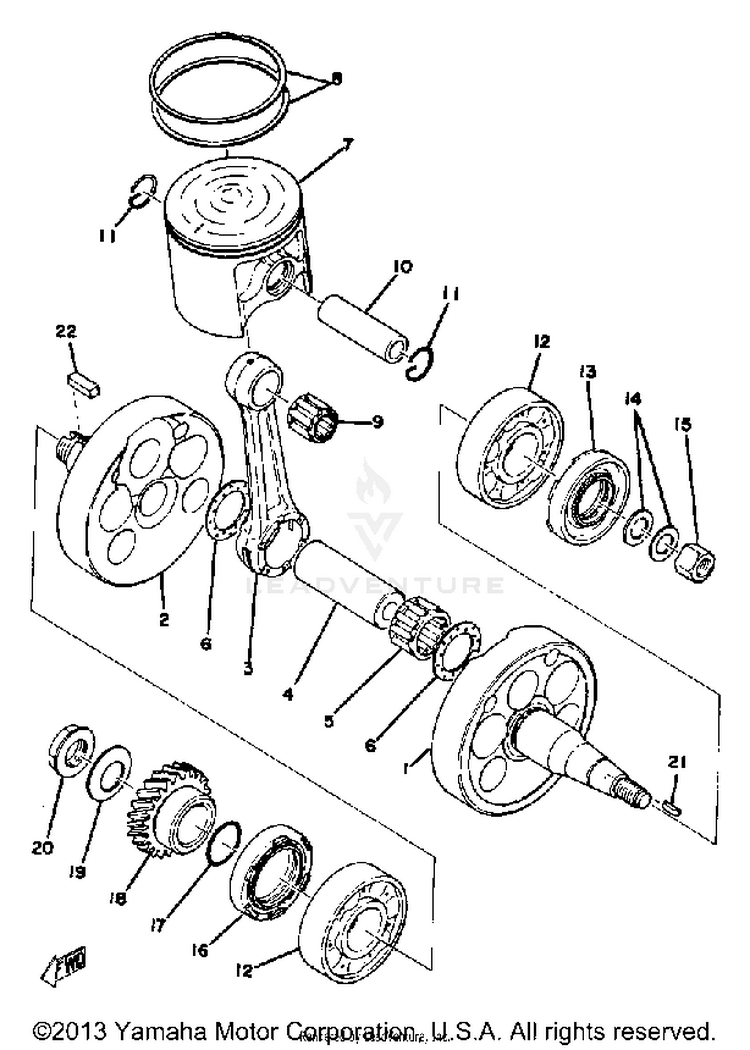 Crank-Piston Schematic