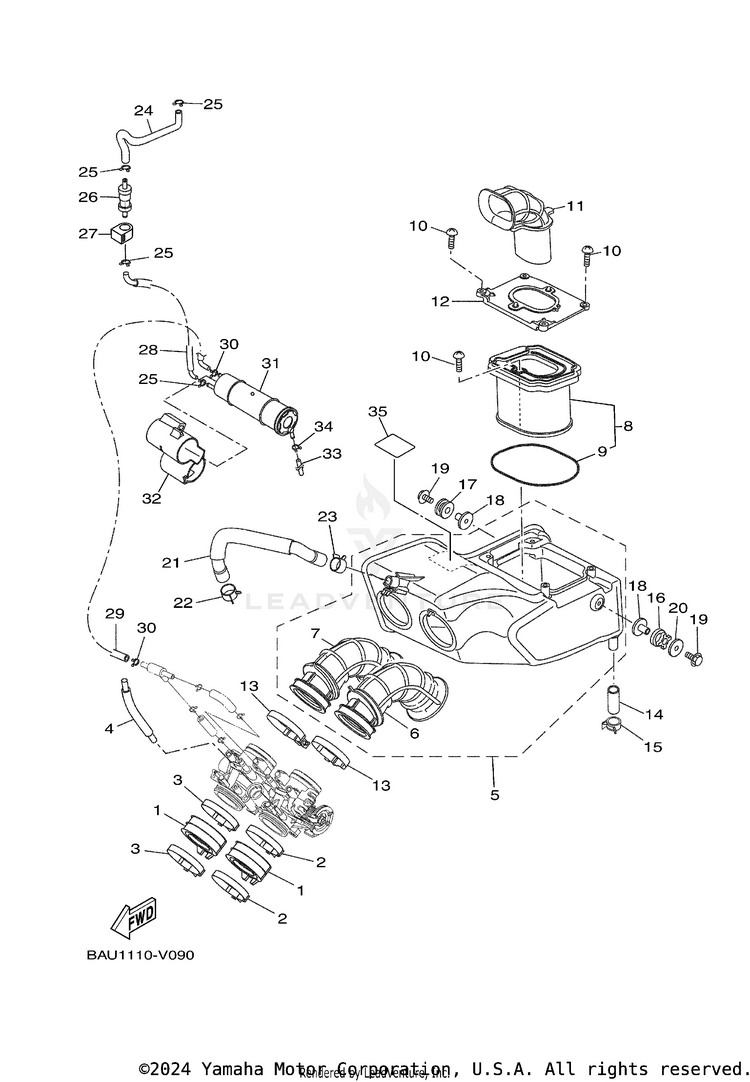 Intake TENERE 700 - XTZ7MCB - 2021 Schematic