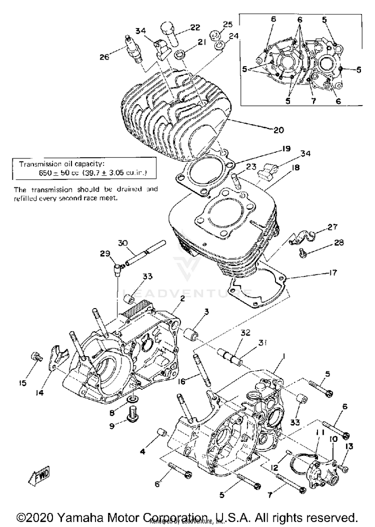 Crankcase - Cylinder Schematic