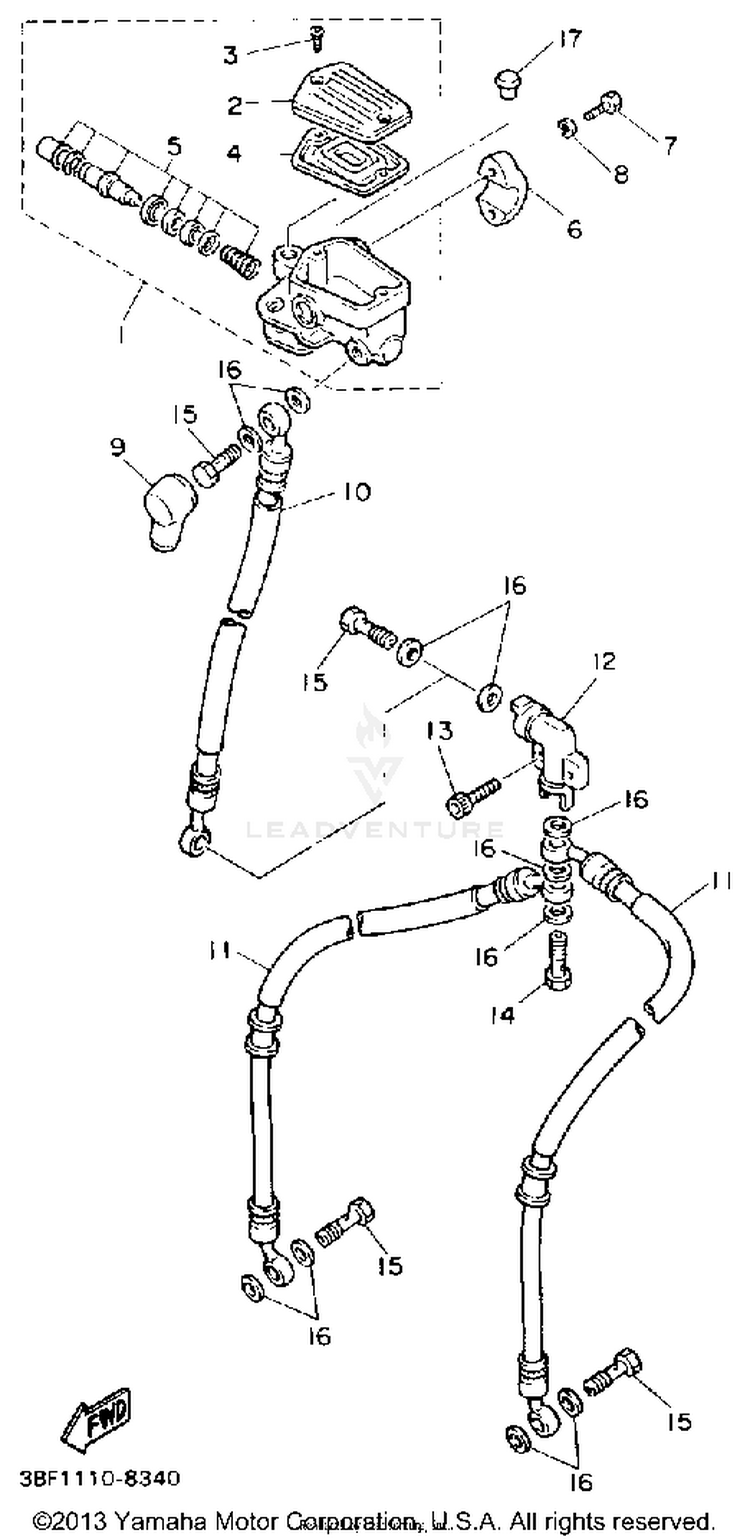 Front Master Cylinder Schematic