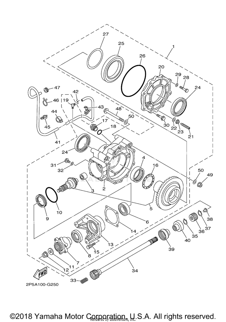 Drive Shaft RHINO 450 SPECIAL ED - YXR45FSPX - 2008 Schematic