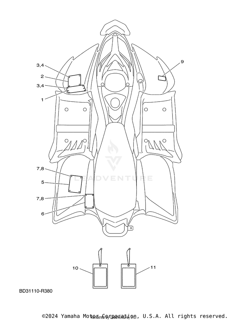 Emblem Label 1 RAPTOR 90 - YFM09RYXJL - 2018 Schematic
