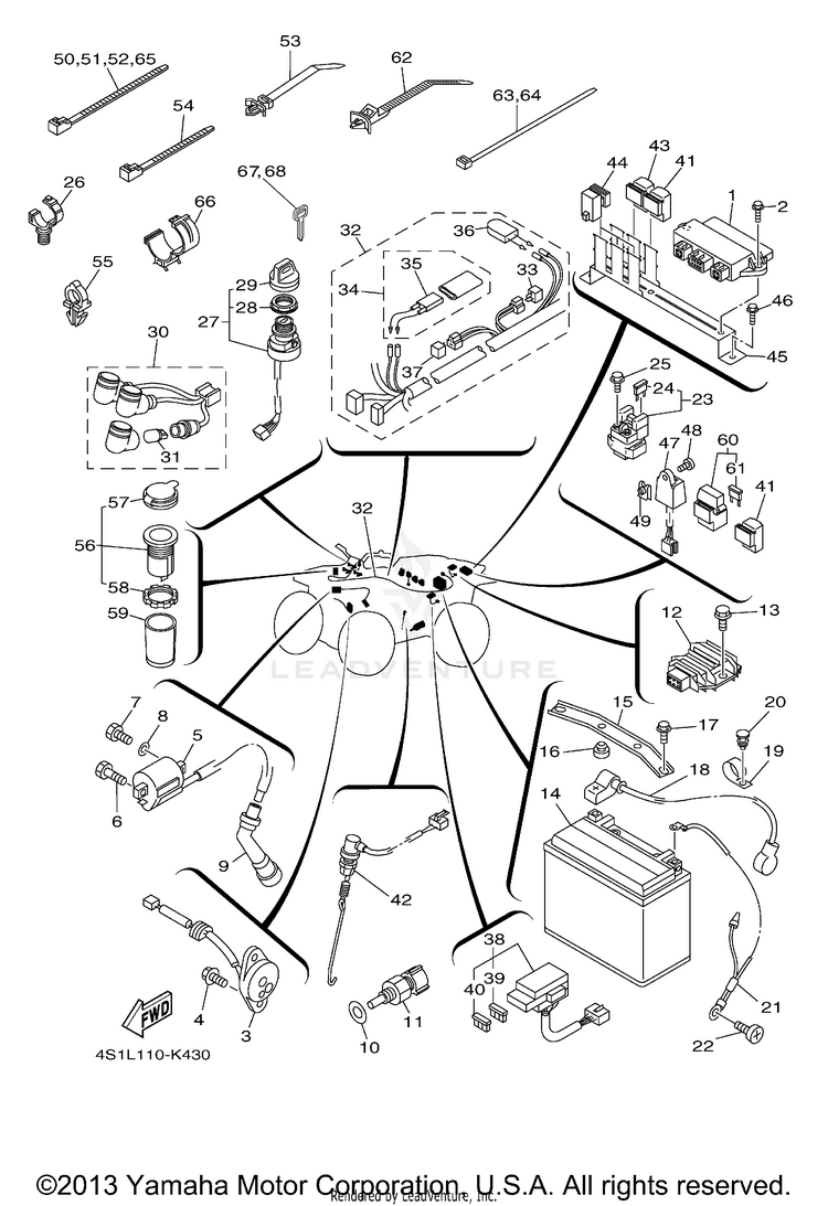 Electrical 1 BIG BEAR 400 4WD HUNTER - YFM40FBHA - 2011 Schematic