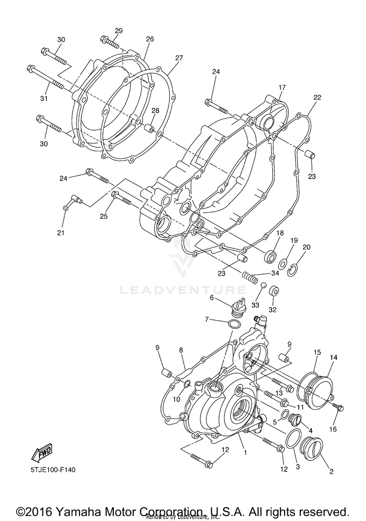 Crankcase Cover 1 Schematic