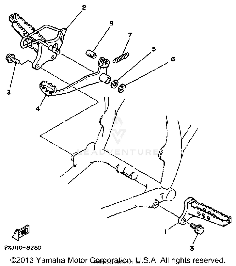 Stand Footrest Schematic
