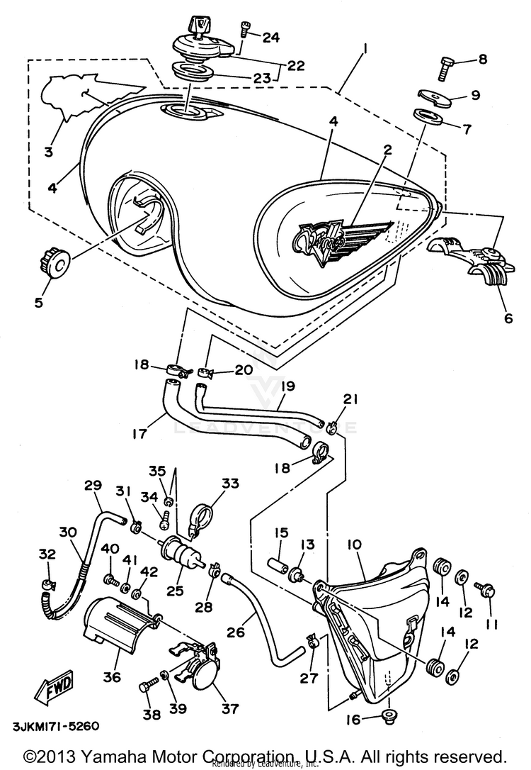 Fuel Tank Non California Schematic