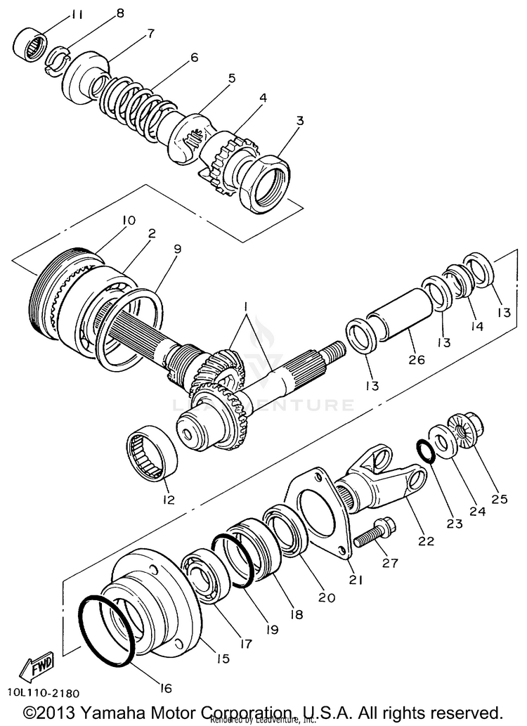 Middle Drive Gear Schematic