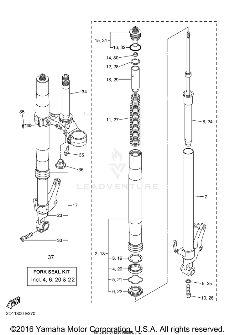 Front Fork Schematic