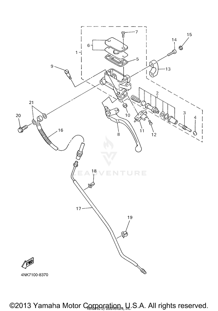 Front Master Cylinder 2 Schematic