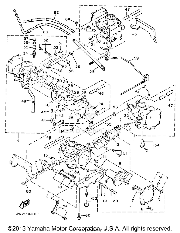 Carburetor (Non-California Model) Schematic