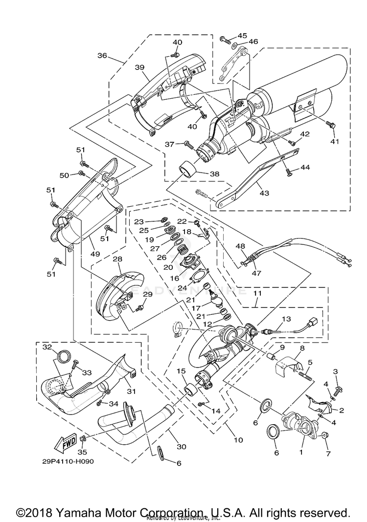 Exhaust RAIDER S - XV19CSZCB - 2010 Schematic
