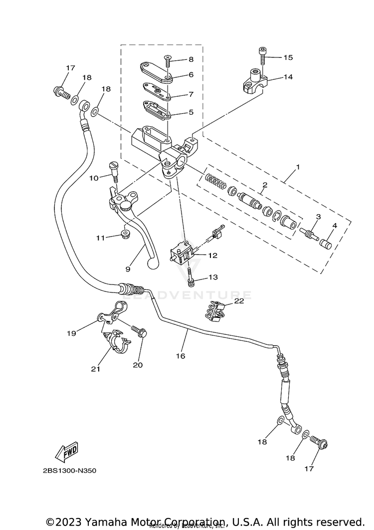 Front Master Cylinder 2 Schematic