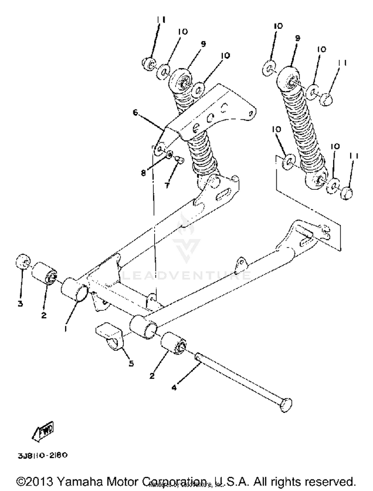 Rear Arm - Suspension  Dt80h - J - K Schematic