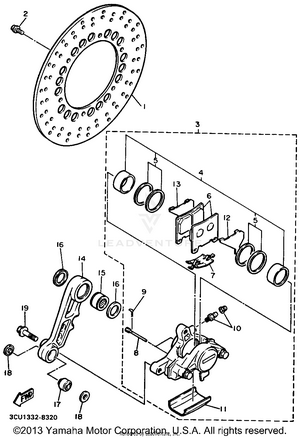Rear Brake Caliper Schematic