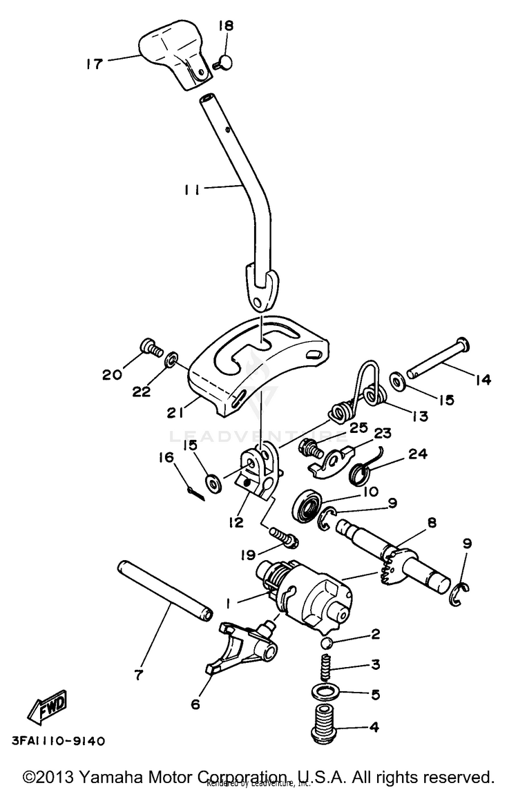 Shift Cam Fork Schematic