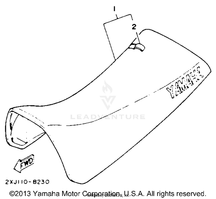 Seat BLASTER - YFS200E - 1993 Schematic