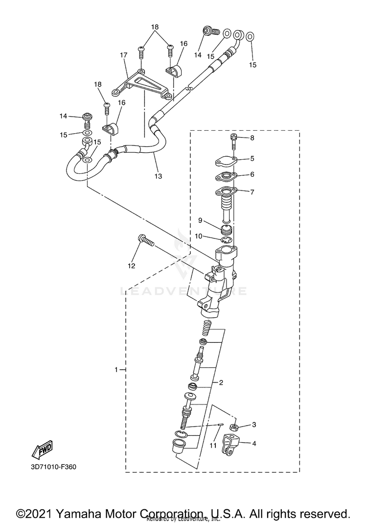 Rear Master Cylinder Schematic