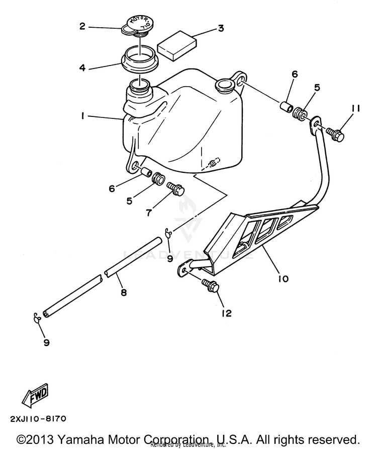 Oil Tank BLASTER - YFS200H - 1996 Schematic