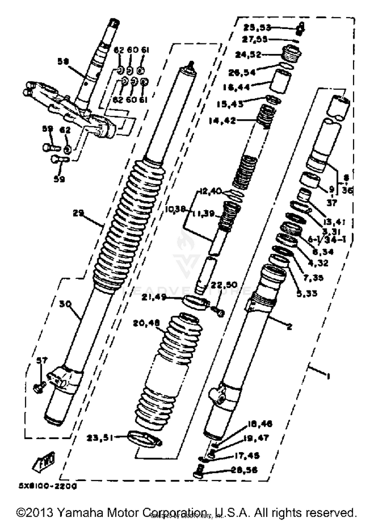 Front Fork Schematic