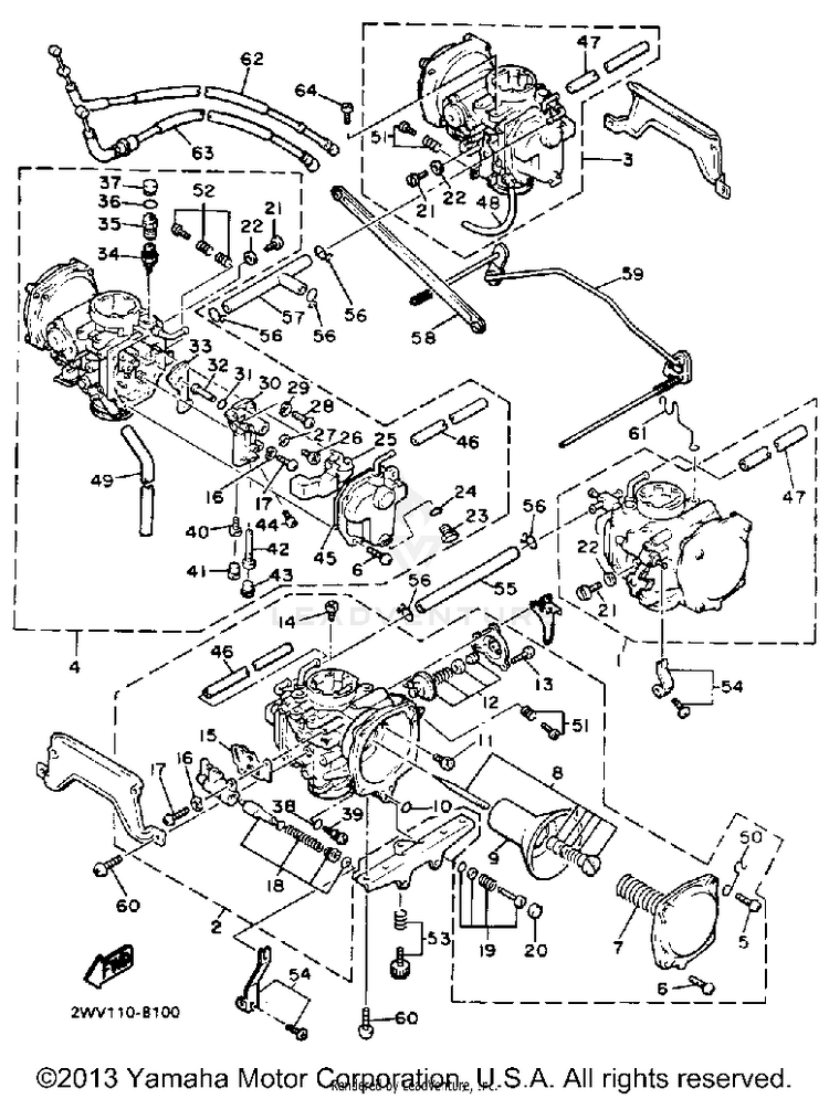 Carburetor (Non-California Model) Schematic