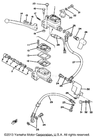 Master Cylinder - Brake Hose Schematic