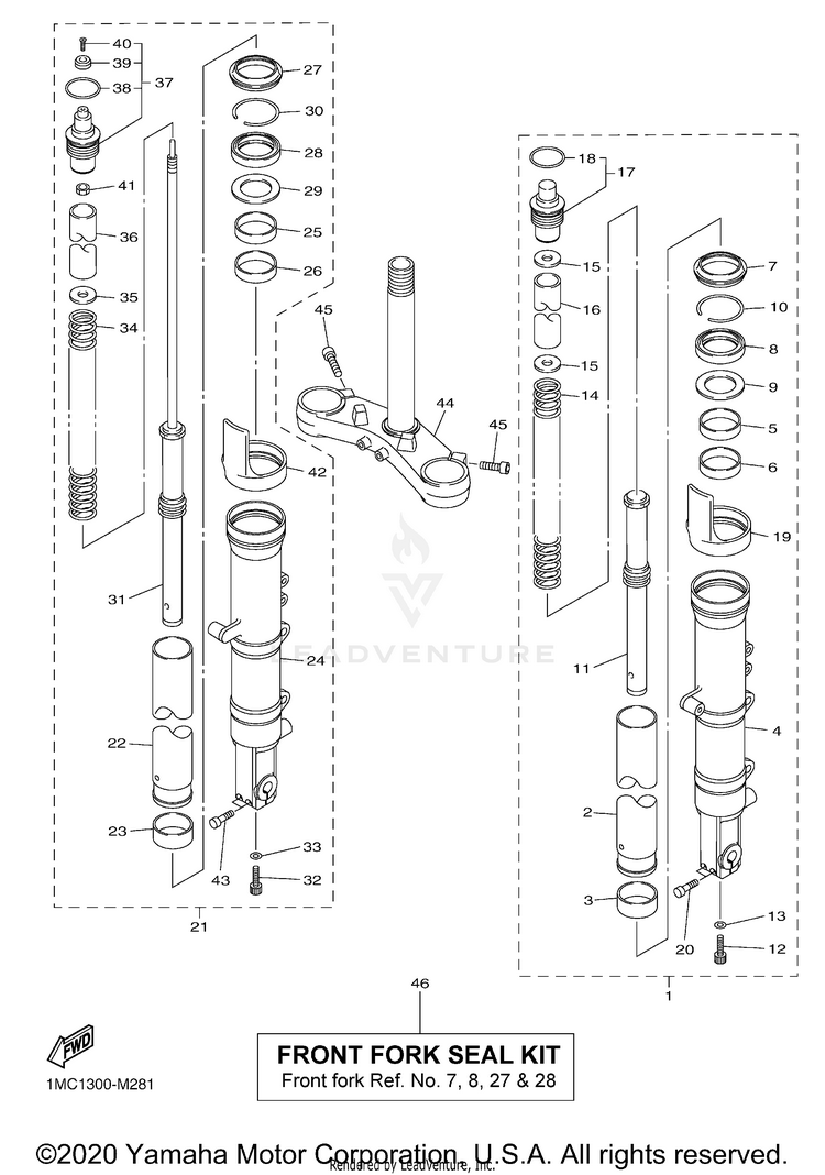 Front Fork Schematic