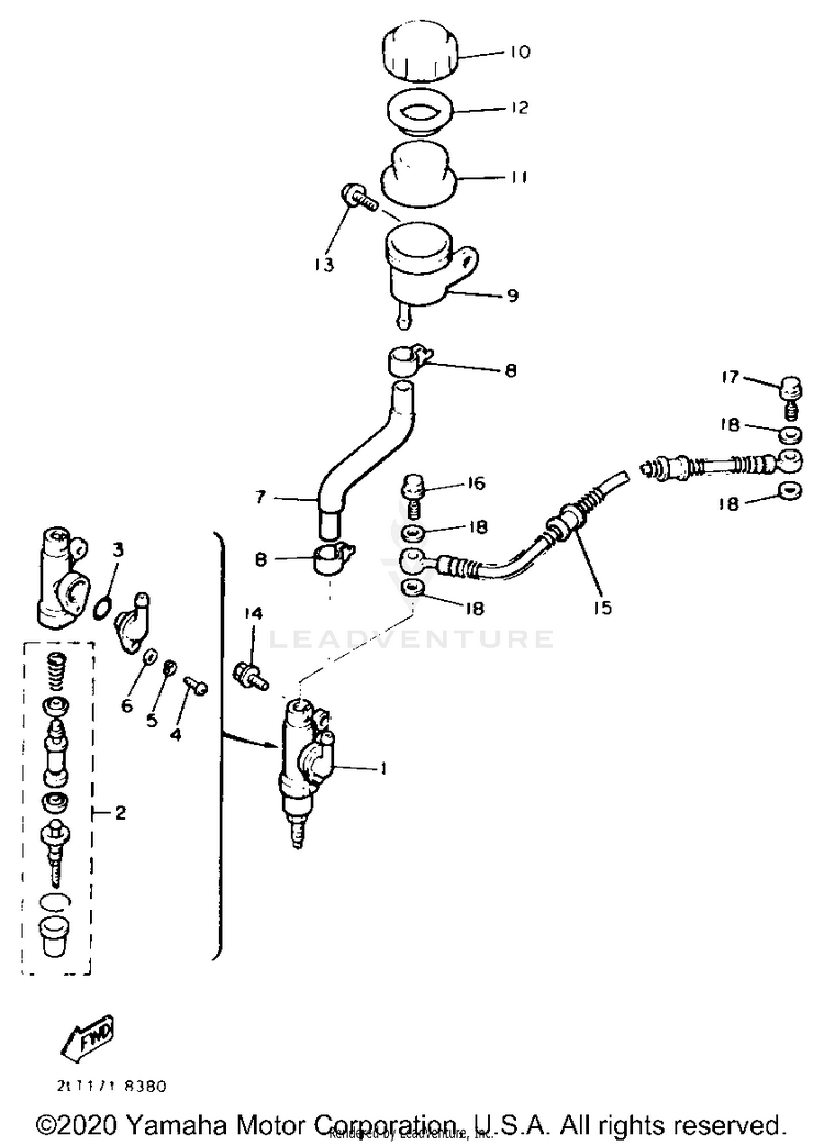 Rear Master Cylinder Schematic