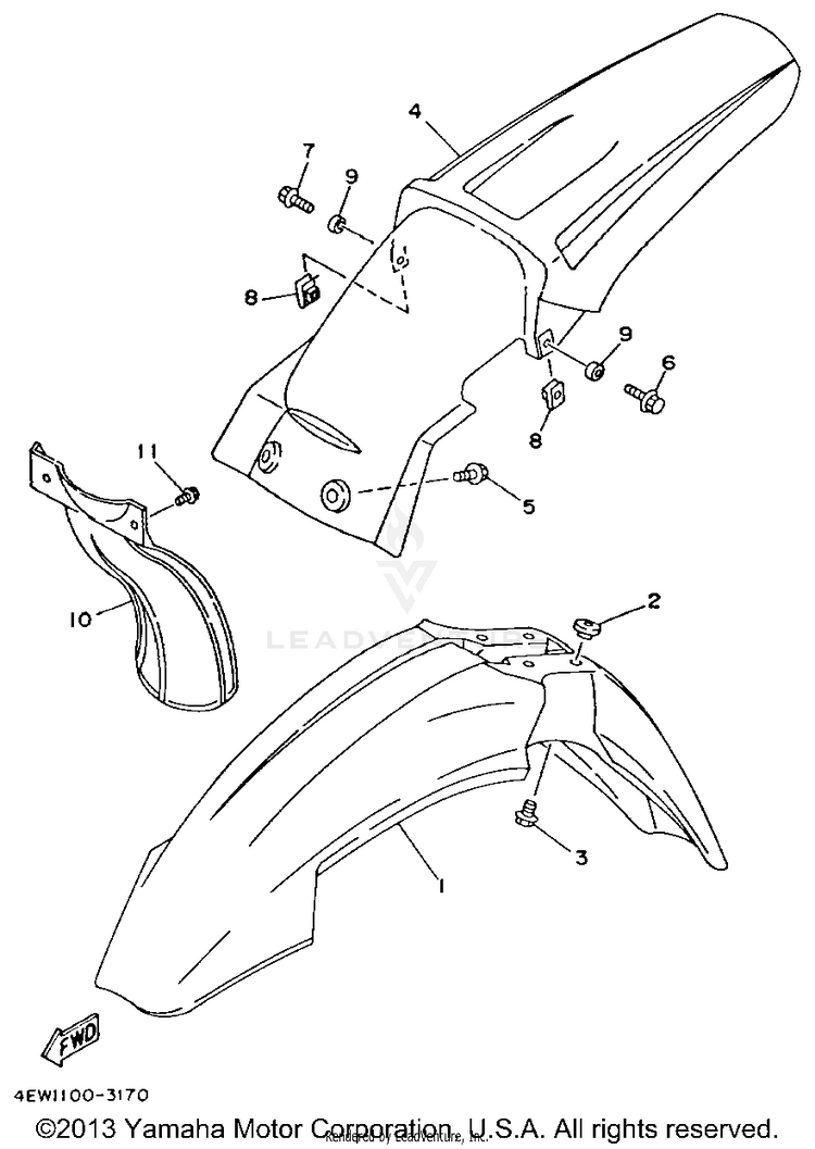 Fender YZ250E1 - 1993 Schematic