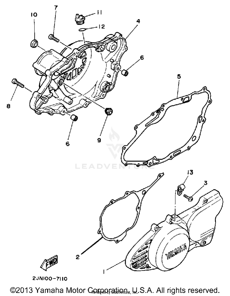 Crankcase Cover 1 Schematic