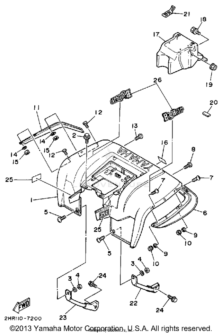Rear Fender Schematic