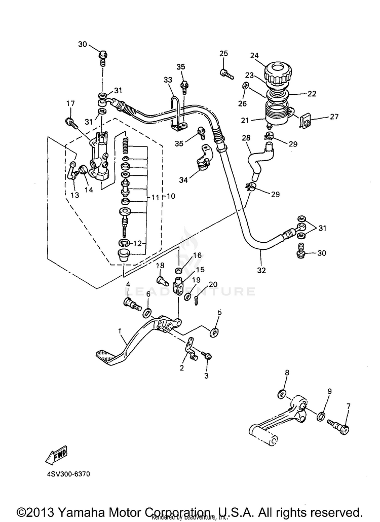 Rear Master Cylinder Schematic