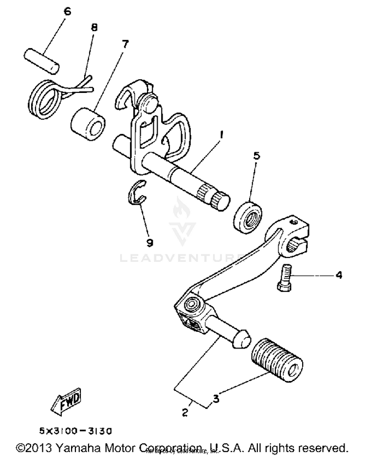 Shift Shaft Schematic