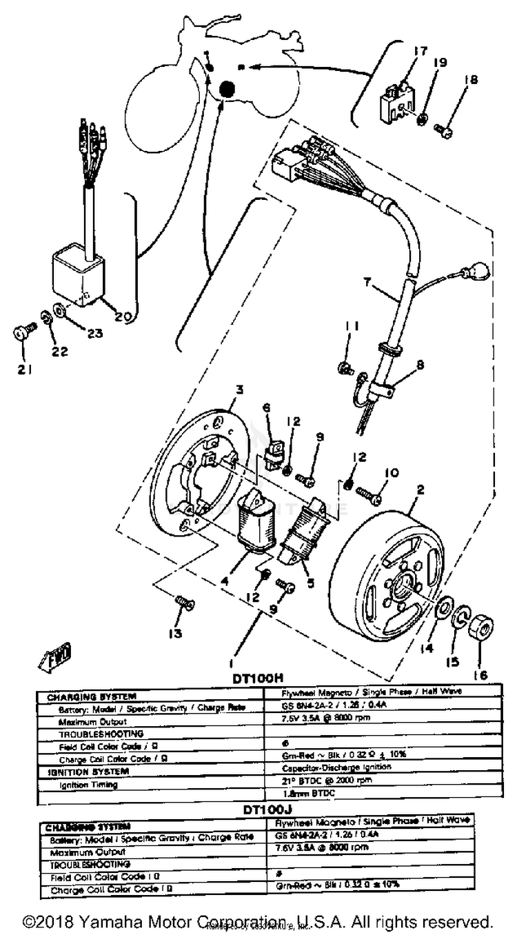C - D - I - Magneto Dt100h - J Schematic