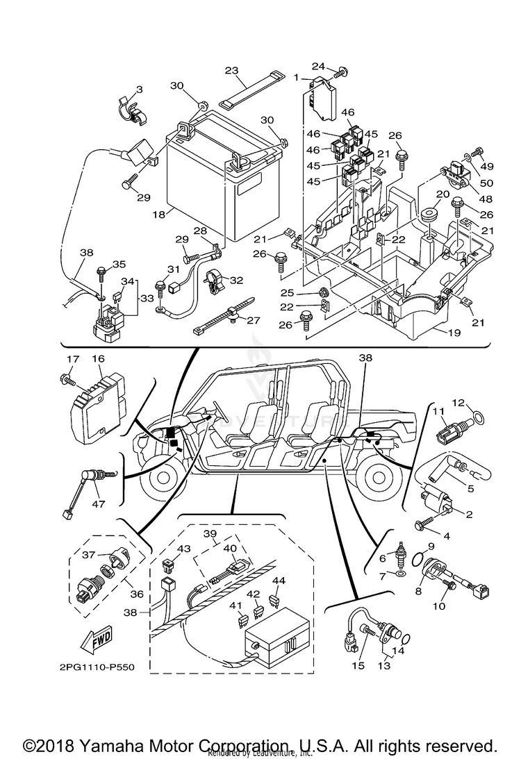 Electrical 1 VIKING VI HUNTER - YXC700DHFH - 2015 Schematic