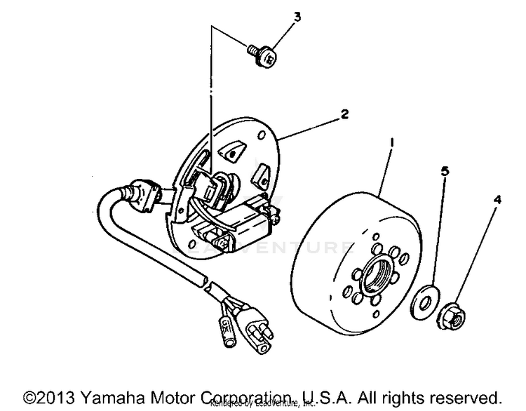 Generator YZ250E - 1993 Schematic