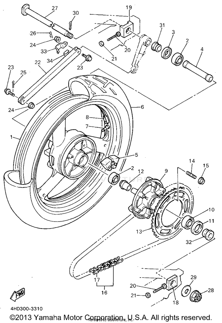 Rear Wheel Schematic