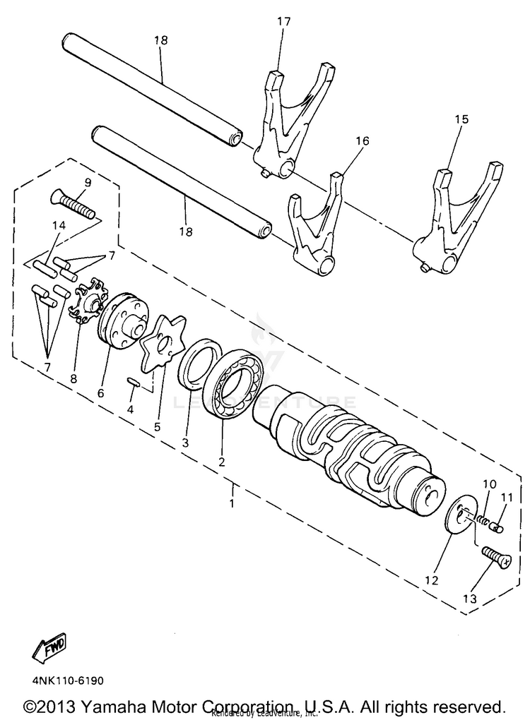 Shift Cam Fork Schematic